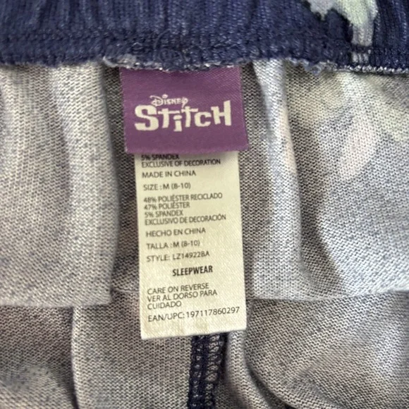 Disney Lilo & Stitch Pajama Set Womens Medium Sleep Shirt Dress Shorts Sleepwear - Picture 7 of 16